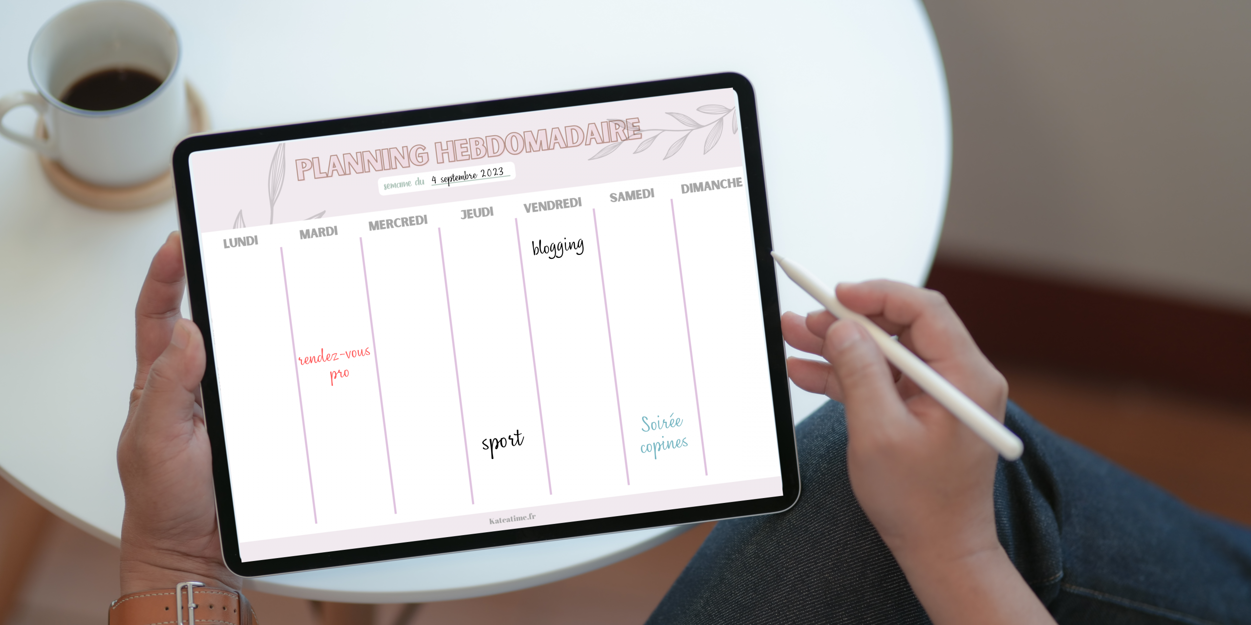 Planning hebdomadaire gratuit !
